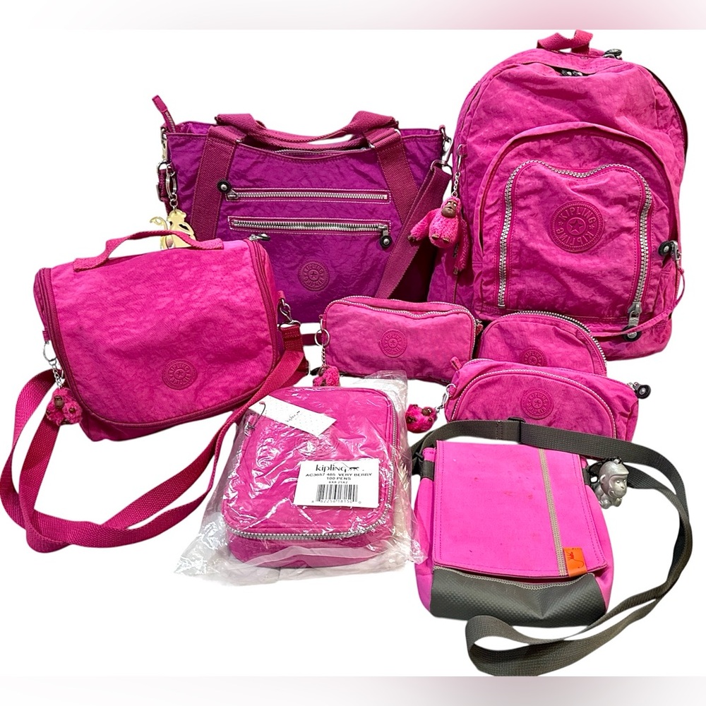 KIPLING Girl SET LOT Backpack Travel Bag Lunch Box Pencil Case School Supply